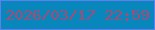 文字の大きさ：3、枠の色：5e7fed、背景の色：0887bc、文字の色：a84a72 無料ブログパーツのブログ時計