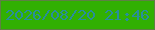 文字の大きさ：4、枠の色：5e8044、背景の色：31b002、文字の色：288e9b 無料ブログパーツのブログ時計