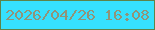 文字の大きさ：3、枠の色：5e8349、背景の色：36e1fe、文字の色：909479 無料ブログパーツのブログ時計