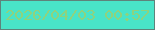 文字の大きさ：5、枠の色：5e837b、背景の色：49e4c8、文字の色：8ed37e 無料ブログパーツのブログ時計