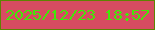 文字の大きさ：3、枠の色：5e8401、背景の色：d74c61、文字の色：42e808 無料ブログパーツのブログ時計