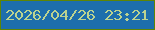 文字の大きさ：5、枠の色：5e8504、背景の色：1d6eac、文字の色：bcd390 無料ブログパーツのブログ時計