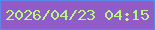 文字の大きさ：5、枠の色：5e85ed、背景の色：905dc8、文字の色：b7f97c 無料ブログパーツのブログ時計