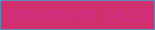 文字の大きさ：3、枠の色：5e8cb8、背景の色：d12f6d、文字の色：d32990 無料ブログパーツのブログ時計