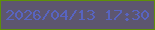 文字の大きさ：3、枠の色：5e8f09、背景の色：5d566f、文字の色：5864c0 無料ブログパーツのブログ時計