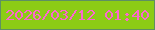 文字の大きさ：4、枠の色：5e9062、背景の色：8ccc15、文字の色：fc67cf 無料ブログパーツのブログ時計