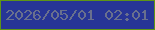 文字の大きさ：1、枠の色：5e9516、背景の色：273596、文字の色：69708e 無料ブログパーツのブログ時計