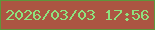 文字の大きさ：3、枠の色：5e963b、背景の色：ac5542、文字の色：8ee27e 無料ブログパーツのブログ時計