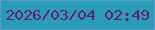文字の大きさ：3、枠の色：5e99cf、背景の色：289eb5、文字の色：681c74 無料ブログパーツのブログ時計