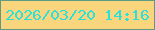 文字の大きさ：5、枠の色：5e9b83、背景の色：f9d67d、文字の色：2be0d9 無料ブログパーツのブログ時計