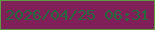 文字の大きさ：3、枠の色：5e9d46、背景の色：7f2059、文字の色：26693c 無料ブログパーツのブログ時計