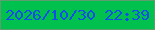 文字の大きさ：3、枠の色：5e9e6e、背景の色：01c14e、文字の色：144eea 無料ブログパーツのブログ時計
