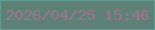 文字の大きさ：2、枠の色：5e9e95、背景の色：5e8076、文字の色：9b778a 無料ブログパーツのブログ時計