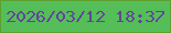 文字の大きさ：4、枠の色：5e9f2f、背景の色：55be58、文字の色：61449c 無料ブログパーツのブログ時計