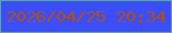 文字の大きさ：2、枠の色：5e9fc5、背景の色：3b4ff8、文字の色：ba4b08 無料ブログパーツのブログ時計
