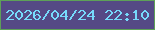 文字の大きさ：3、枠の色：5ea058、背景の色：554985、文字の色：76dafb 無料ブログパーツのブログ時計