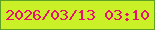 文字の大きさ：3、枠の色：5ea124、背景の色：caf127、文字の色：ea106d 無料ブログパーツのブログ時計