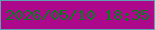文字の大きさ：2、枠の色：5ea3b0、背景の色：ad078b、文字の色：037d20 無料ブログパーツのブログ時計