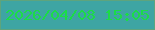 文字の大きさ：4、枠の色：5ea47d、背景の色：3ea5a3、文字の色：1bdc47 無料ブログパーツのブログ時計