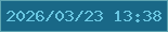 文字の大きさ：2、枠の色：5ea5b1、背景の色：196887、文字の色：69c6e1 無料ブログパーツのブログ時計