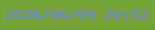文字の大きさ：5、枠の色：5ea738、背景の色：79a334、文字の色：6782ed 無料ブログパーツのブログ時計