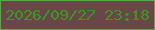 文字の大きさ：2、枠の色：5ea748、背景の色：674847、文字の色：3a991d 無料ブログパーツのブログ時計