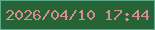 文字の大きさ：5、枠の色：5eab88、背景の色：266437、文字の色：d78d8d 無料ブログパーツのブログ時計