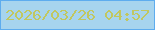 文字の大きさ：2、枠の色：5eacee、背景の色：a7d4ee、文字の色：c1c760 無料ブログパーツのブログ時計