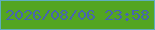 文字の大きさ：5、枠の色：5eaebf、背景の色：53a522、文字の色：4764b0 無料ブログパーツのブログ時計
