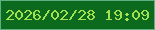 文字の大きさ：5、枠の色：5eaf81、背景の色：0b6a1e、文字の色：a4e14e 無料ブログパーツのブログ時計