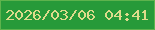 文字の大きさ：4、枠の色：5eb34d、背景の色：279a39、文字の色：dddb8b 無料ブログパーツのブログ時計