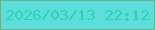 文字の大きさ：5、枠の色：5eb68a、背景の色：5ddedd、文字の色：29d5ae 無料ブログパーツのブログ時計
