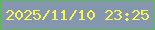 文字の大きさ：3、枠の色：5eb858、背景の色：8497ae、文字の色：f8f64f 無料ブログパーツのブログ時計