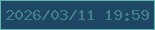 文字の大きさ：2、枠の色：5eb8ab、背景の色：1e4765、文字の色：447f90 無料ブログパーツのブログ時計