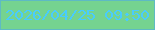 文字の大きさ：5、枠の色：5ebac4、背景の色：75d390、文字の色：49ccfc 無料ブログパーツのブログ時計