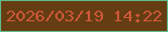 文字の大きさ：4、枠の色：5ebb88、背景の色：653d12、文字の色：ce573a 無料ブログパーツのブログ時計