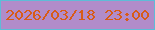 文字の大きさ：3、枠の色：5ebcd7、背景の色：b18cca、文字の色：d85b17 無料ブログパーツのブログ時計