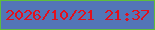 文字の大きさ：5、枠の色：5ebd3c、背景の色：5375b7、文字の色：e40f1c 無料ブログパーツのブログ時計