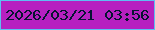文字の大きさ：2、枠の色：5ebef2、背景の色：b620c0、文字の色：061431 無料ブログパーツのブログ時計