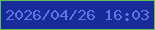 文字の大きさ：5、枠の色：5ebf54、背景の色：192b98、文字の色：5b75ea 無料ブログパーツのブログ時計