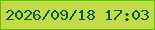 文字の大きさ：3、枠の色：5ec202、背景の色：c3da49、文字の色：075b4e 無料ブログパーツのブログ時計