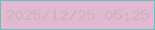文字の大きさ：2、枠の色：5ec5b5、背景の色：e4b7d4、文字の色：c7b9b6 無料ブログパーツのブログ時計