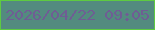 文字の大きさ：4、枠の色：5eca41、背景の色：538b7f、文字の色：6f5d94 無料ブログパーツのブログ時計