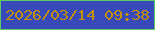 文字の大きさ：5、枠の色：5eca62、背景の色：384aba、文字の色：c49003 無料ブログパーツのブログ時計