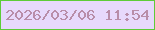 文字の大きさ：1、枠の色：5ecc38、背景の色：e7d9fc、文字の色：b88da9 無料ブログパーツのブログ時計