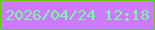 文字の大きさ：3、枠の色：5ece0a、背景の色：cd7afc、文字の色：79fba4 無料ブログパーツのブログ時計