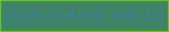 文字の大きさ：2、枠の色：5ecf0c、背景の色：418465、文字の色：3a7f9b 無料ブログパーツのブログ時計