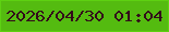 文字の大きさ：4、枠の色：5ed112、背景の色：54bb10、文字の色：330a1a 無料ブログパーツのブログ時計