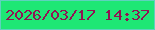文字の大きさ：1、枠の色：5ed2be、背景の色：1ee775、文字の色：911353 無料ブログパーツのブログ時計