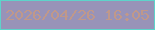 文字の大きさ：5、枠の色：5ed3ca、背景の色：9893b8、文字の色：c0988a 無料ブログパーツのブログ時計